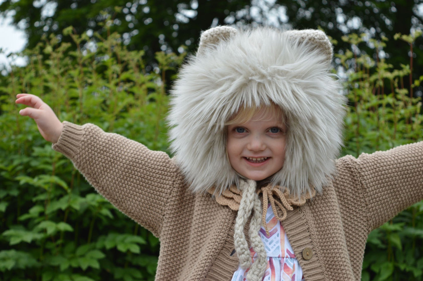 "Aedan" Lion Bonnet (long & short mane)