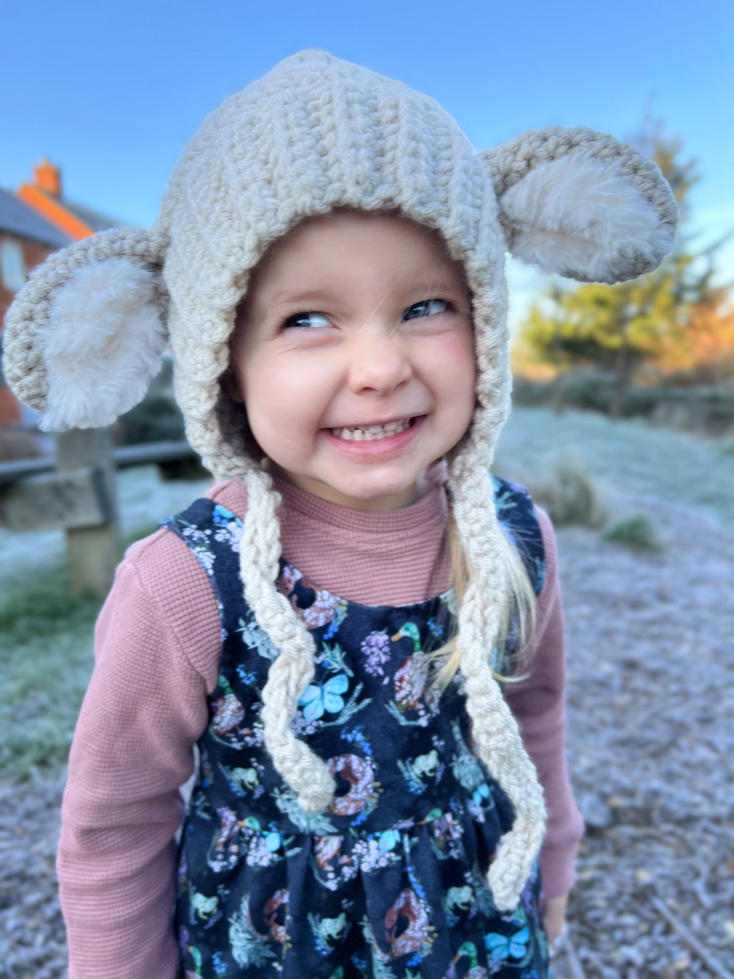 "Imogen" Lamb bonnet