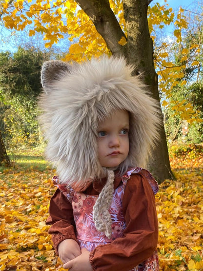 "Aedan" Lion Bonnet (long & short mane)