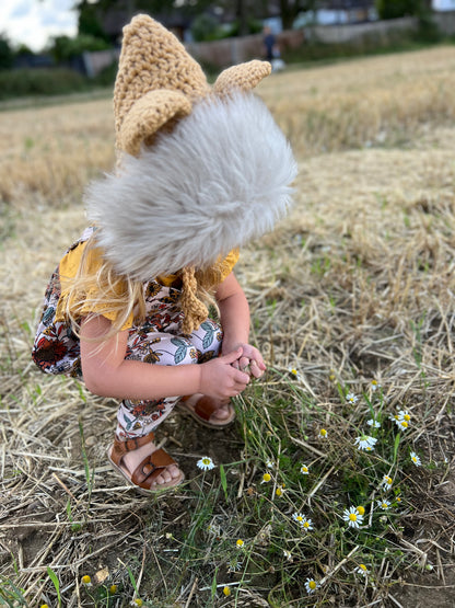 "Aedan" Lion Bonnet (long & short mane)