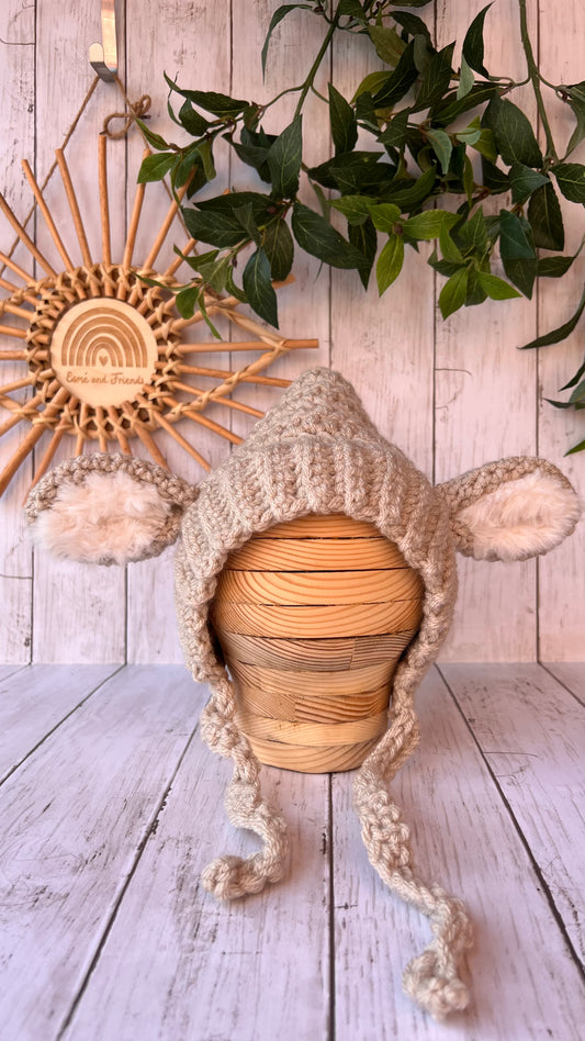 "Imogen" Lamb bonnet